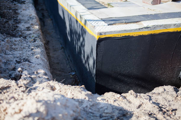 Residential Wet Basement Repair installation at a Brookville, NY home by SJ Waterproofing Pros